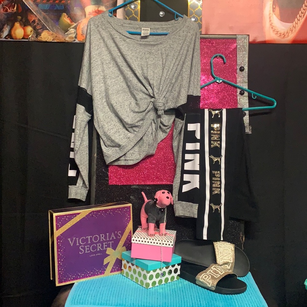Victoria's Secret PINK Outfit With PINK Sandals